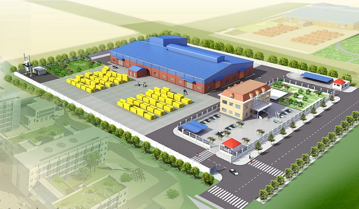 加氣塊生產(chǎn)線遠景模型圖